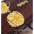 Gold PVC Placemats For Dinning Table